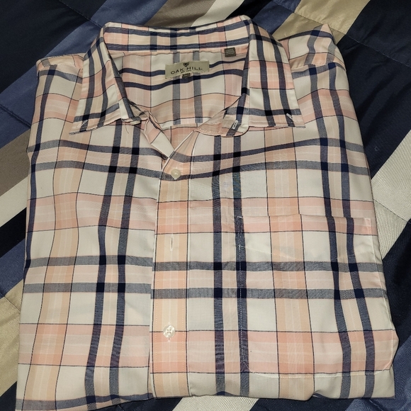 Oak Hill Plaid Short Sleeve Button Shirt- Men's Big & Tall Size 4XL - Picture 2 of 4